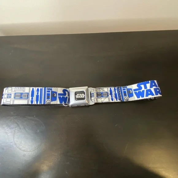 Star Wars white blue silver Buckle Down belt - Picture 2 of 12